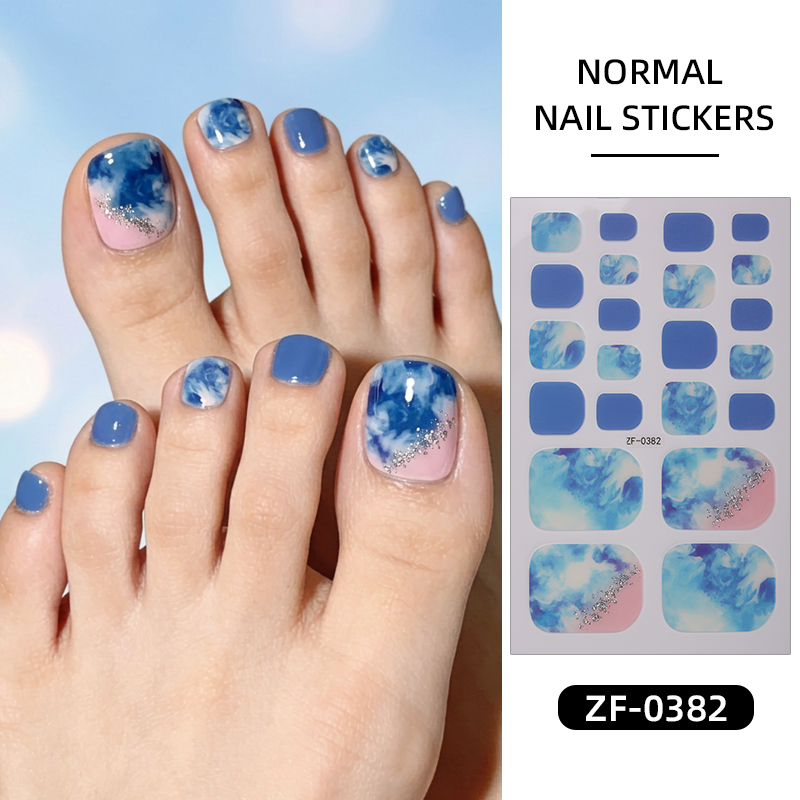 Nail Art Full Design - 22 Tips Gradient Marmeren Teennagelstickers Zelfklevende