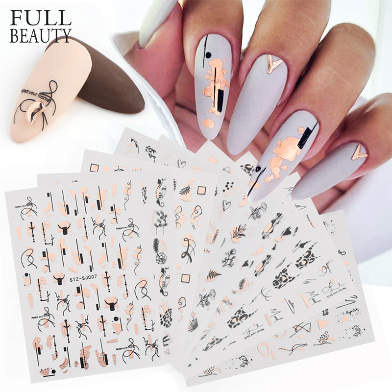 Nail Art Full Design - 9-delige nagelstickers set gemengde ontwerpen 3D
