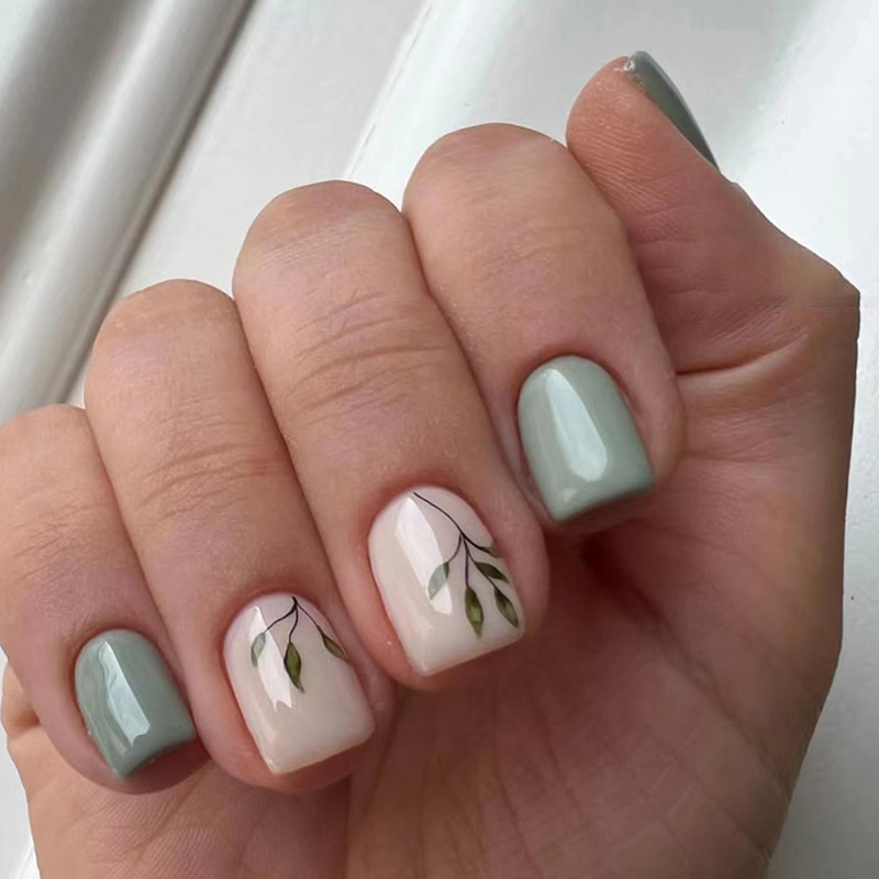 Nail Art Full Design - 24 stuks herbruikbare nepnagels korte vierkante