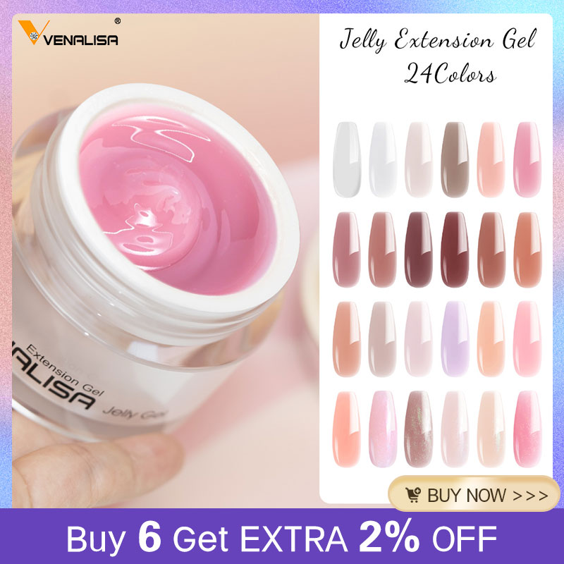 Nail Art Lotso - VENALISA 50ml Jelly Gel Transparant Nude