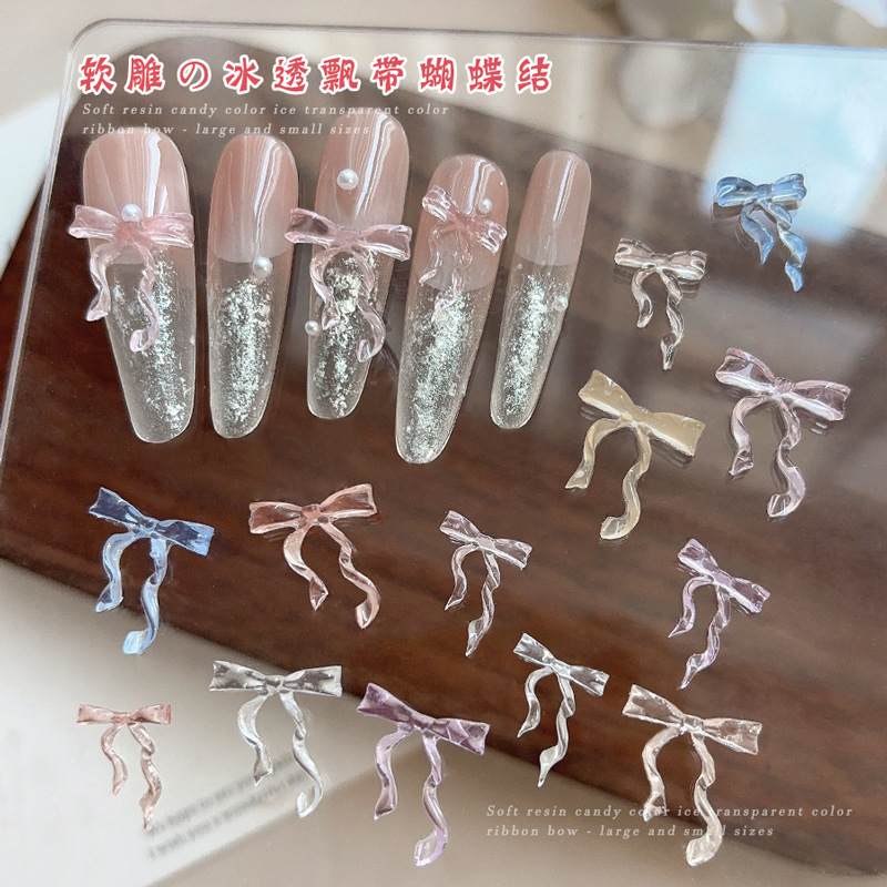 Nail Art Lotso - 30 STKS Fairy Ice Transparant Roze