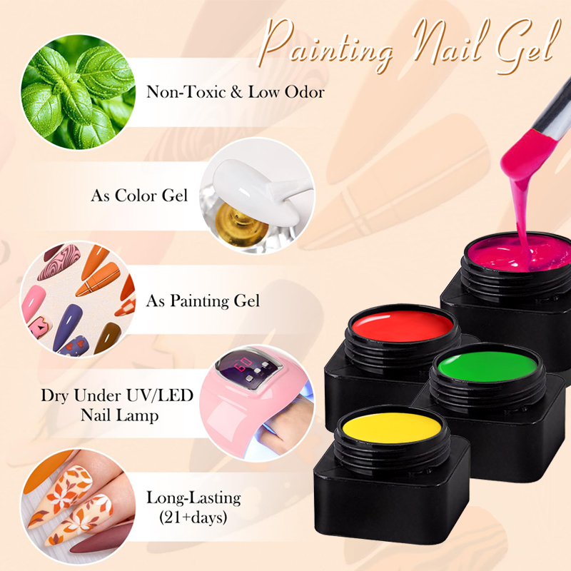 Nail Art Full Design - Chunshu Painting Gel Semi-Effen Geen Veeg