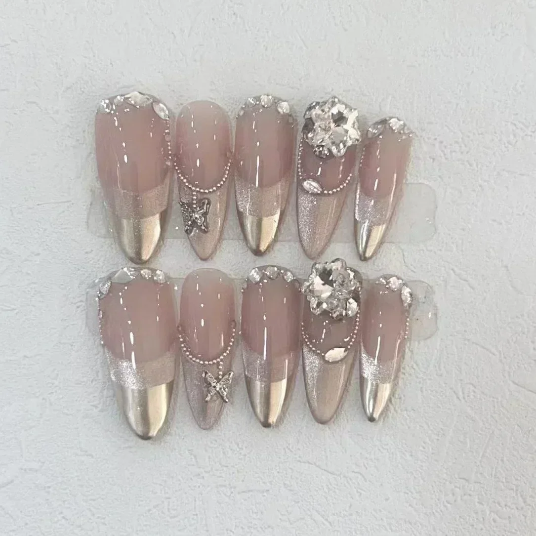 Nail Art Full Design - 10 stuks handgemaakte pers op nagels