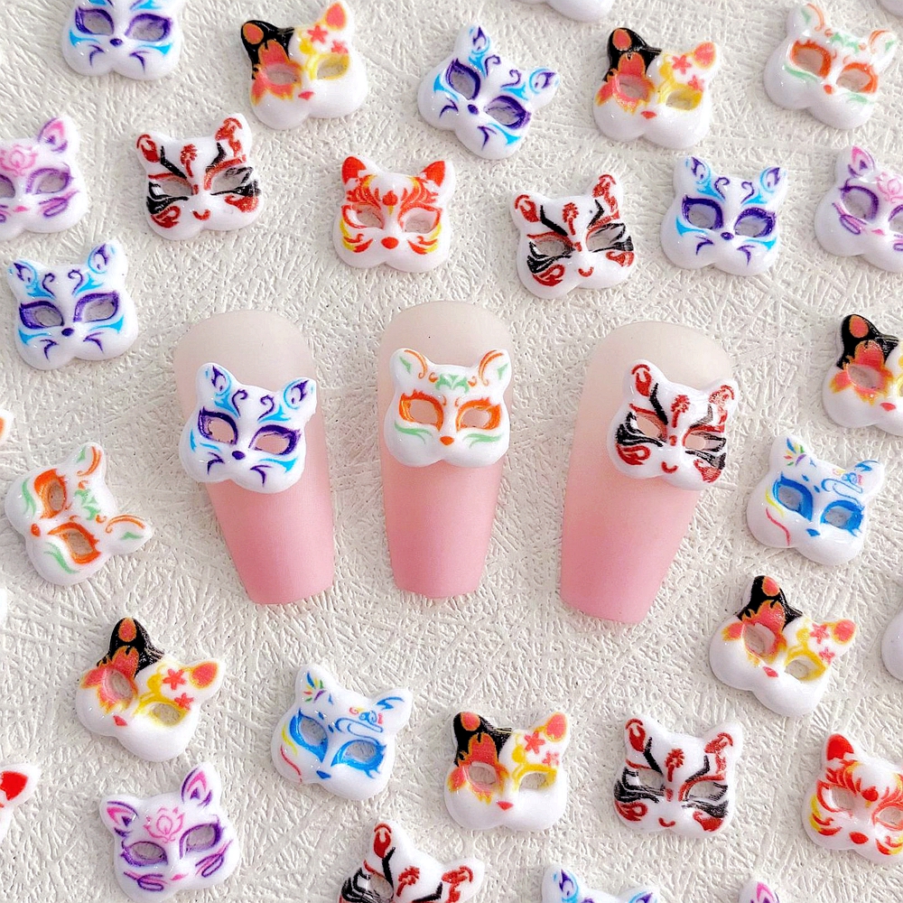 Nail Art Lotso - 30 Stuks Japanse Anime Vossenmasker 3d