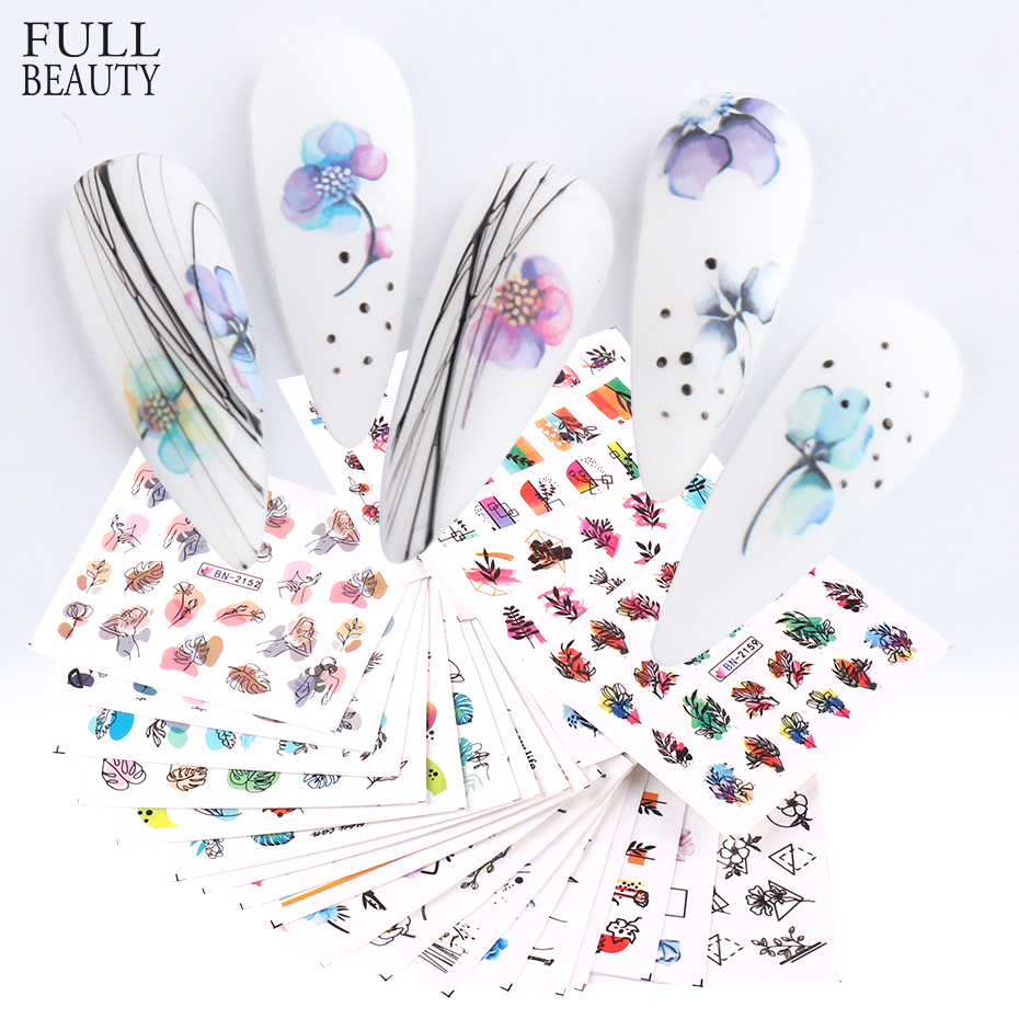 Nail Art Full Design - 24 stks/set Lente Zomer nagel Sticker