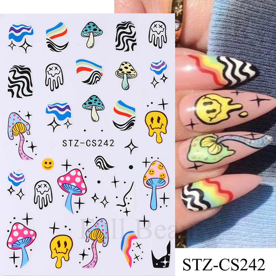 9 Stuks Boze Oog Bloem Nail St - Nail Art Full Design recensie en prijs