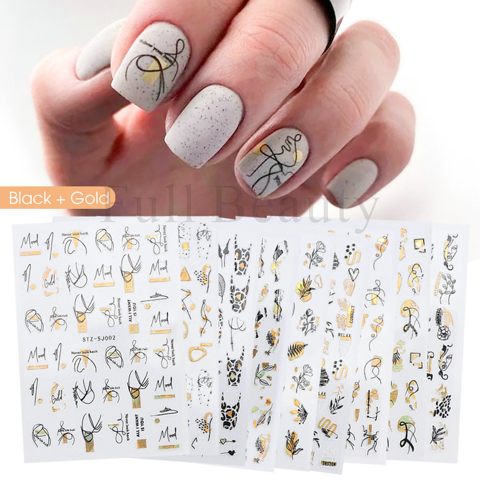 9-delige nagelstickers set gem - Nail Art Full Design recensie en prijs
