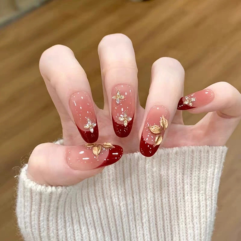 Zoete koele wijnrode gradient  - Nail Art Red Wine recensie en prijs