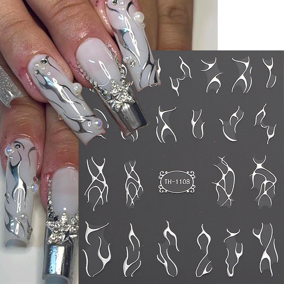 3D Metallic Lijn Nagelstickers - Nail Art Full Design recensie en prijs