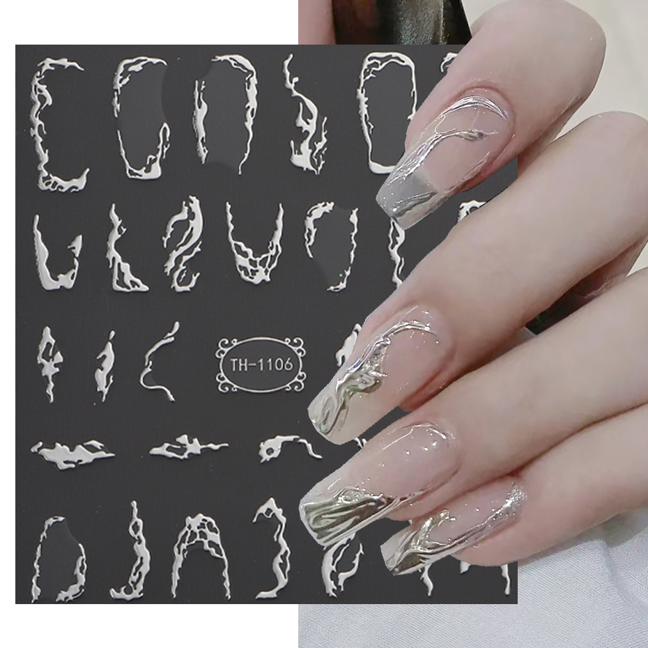 3D Metallic Lijn Nagelstickers - Nail Art Full Design recensie en prijs
