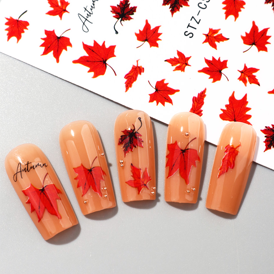 2 stuks aquarel oranje rood es - Nail Art Full Design recensie en prijs