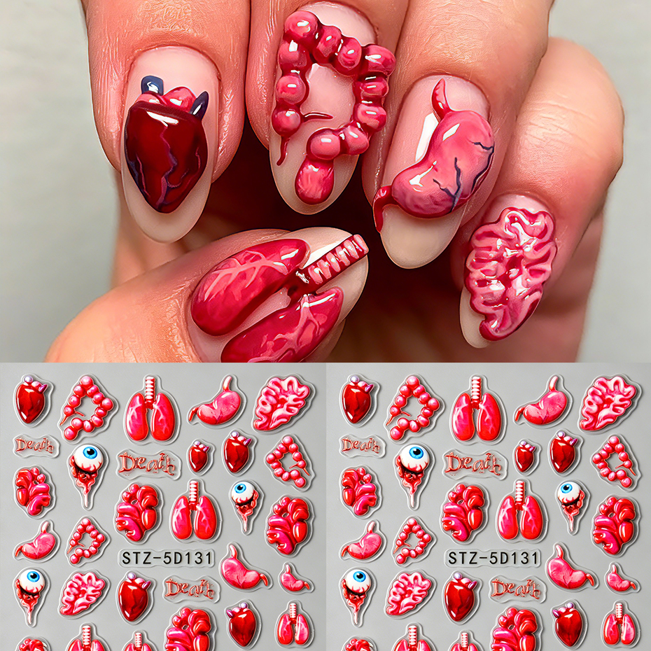 2 stuks 3D Halloween nagelstic - Nail Art Full Design recensie en prijs