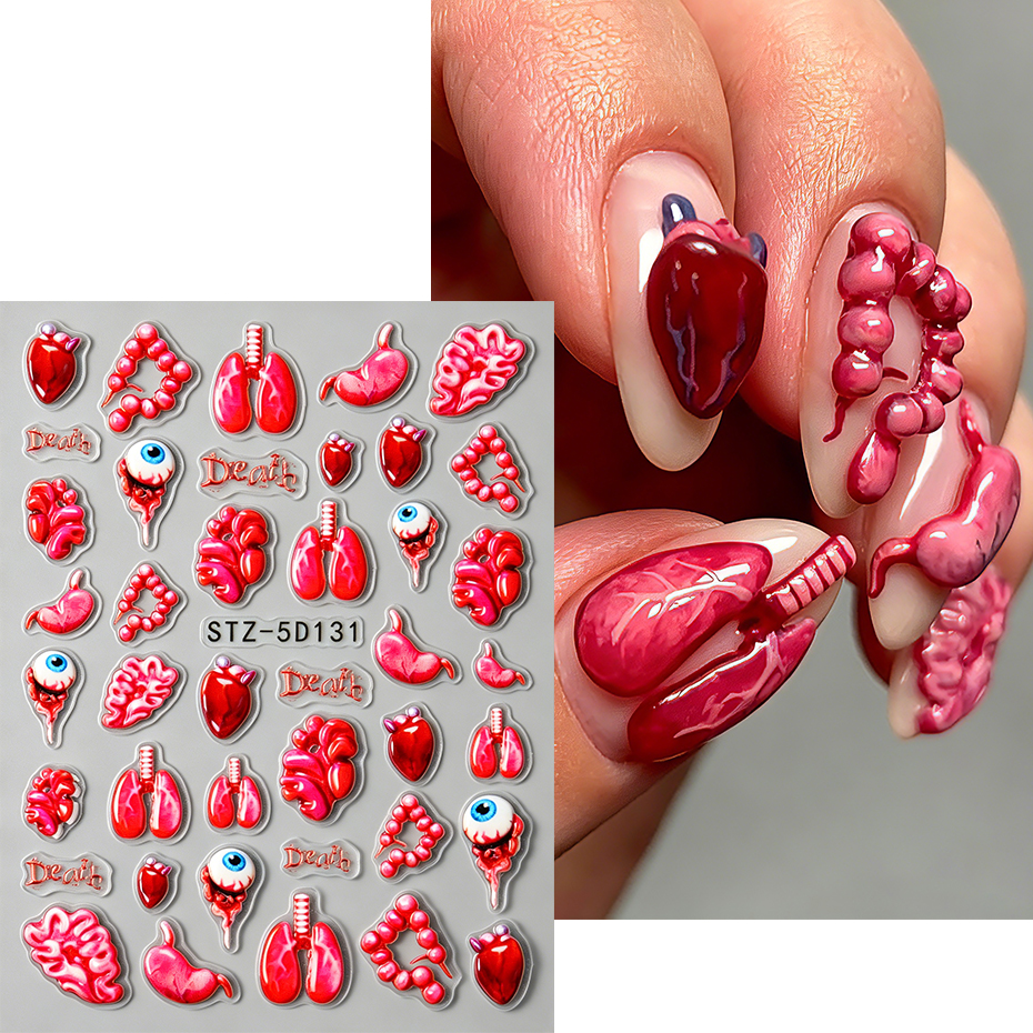 2 stuks 3D Halloween nagelstic - Nail Art Full Design recensie en prijs