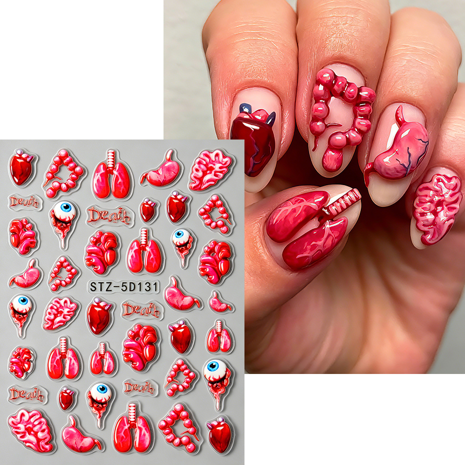 2 stuks 3D Halloween nagelstic - Nail Art Full Design recensie en prijs
