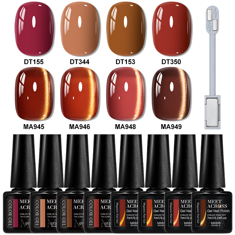 9 stks Rode Glitter Kat Magnet - Nail Art Red Wine recensie en prijs
