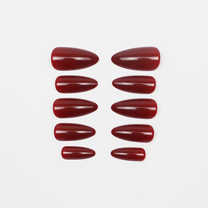 2026 Nieuwe 24 stuks effen wij - Nail Art Red Wine recensie en prijs