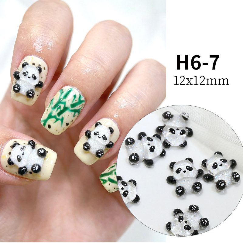 20PCS Kawaii Zwart Wit Panda H - Nail Art Lotso recensie en prijs
