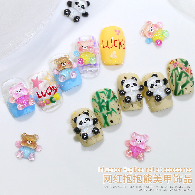 20PCS Kawaii Zwart Wit Panda H - Nail Art Lotso recensie en prijs