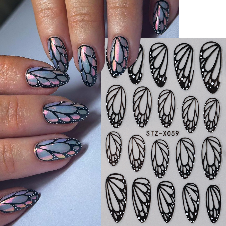 Prachtige zwarte vlindervleuge - Nail Art Full Design recensie en prijs
