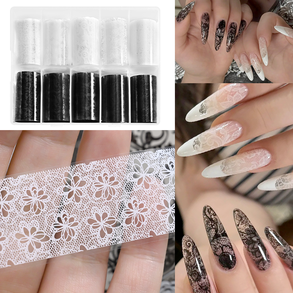 Vintage kant bloemen nagel tra - Nail Art Full Design recensie en prijs
