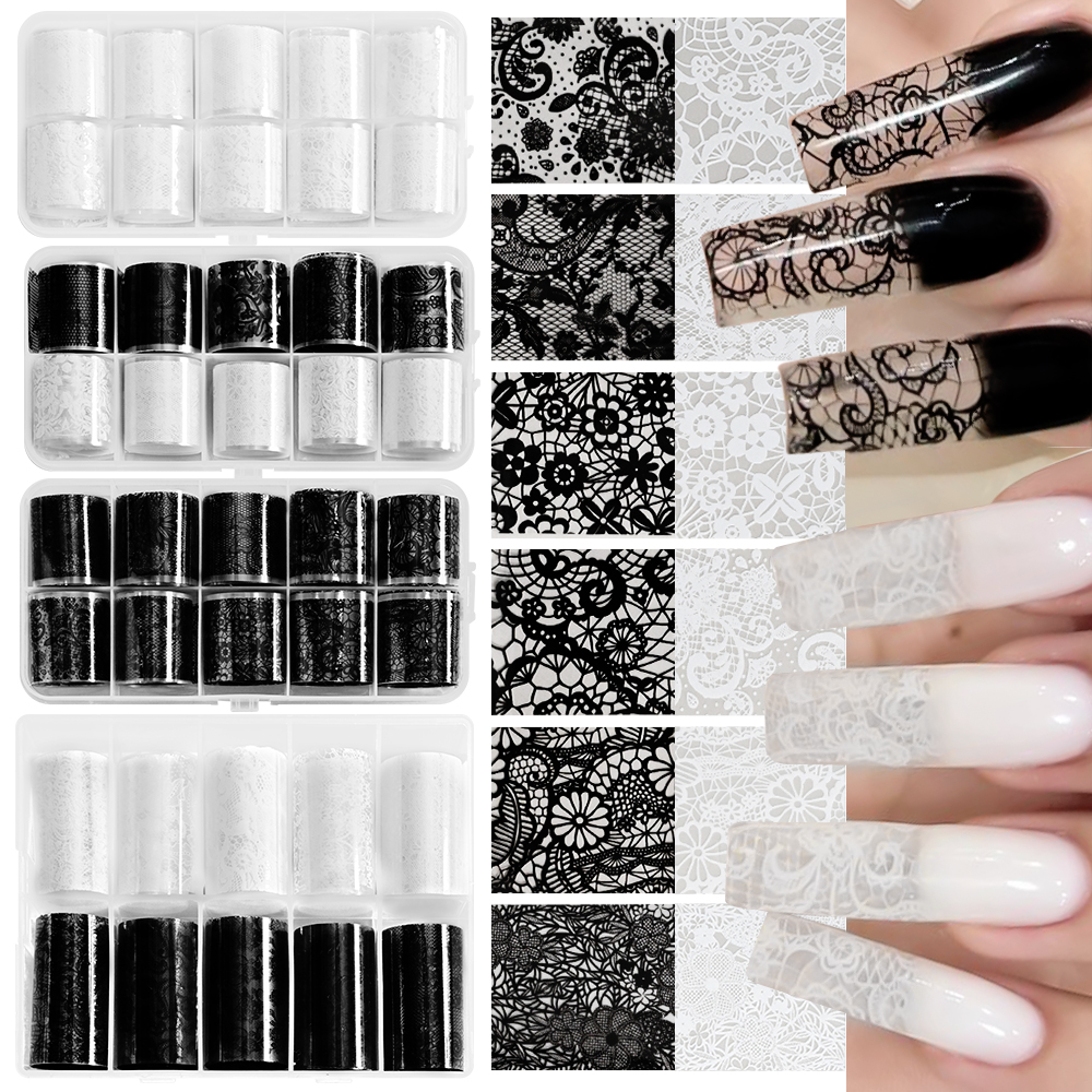 Vintage kant bloemen nagel tra - Nail Art Full Design recensie en prijs