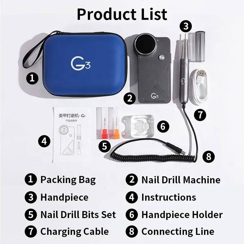oxxi UV G3 40000 tpm borstello - Nail Drill Machine recensie en prijs