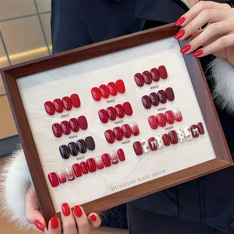 9-kleuren wijnrode kleverige e - Nail Art Red Wine recensie en prijs